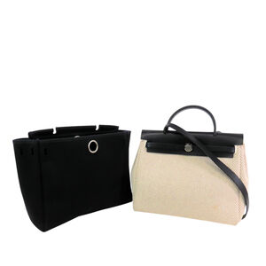 Pre-Loved Hermes Toile Herbag PM